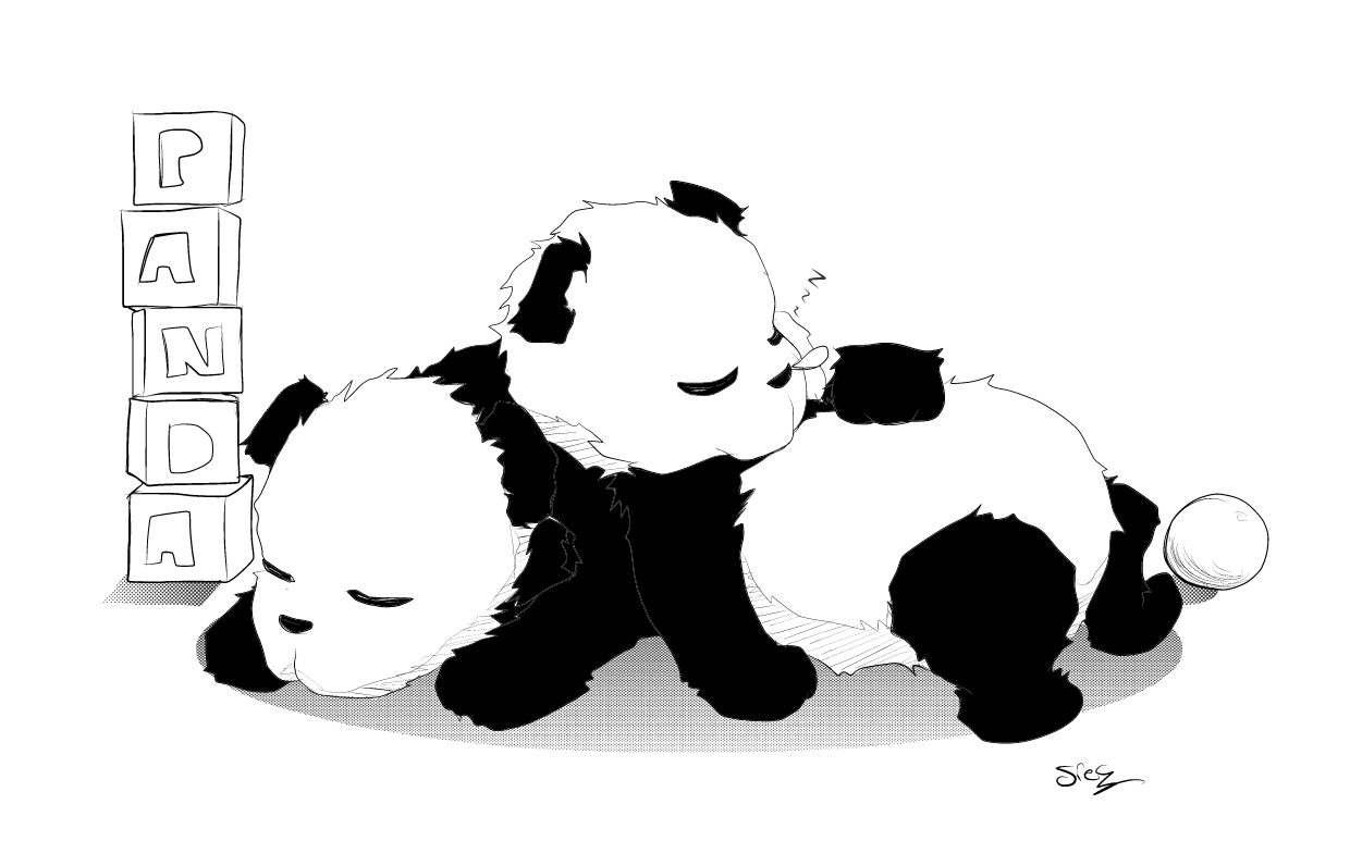 着色页: 熊猫 (动物) #12612 - 免费可打印着色页
