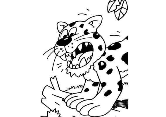 着色页: 豹 (动物) #15556 - 免费可打印着色页