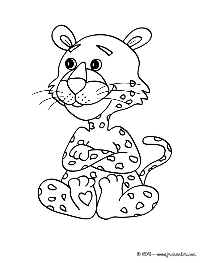 着色页: 豹 (动物) #15584 - 免费可打印着色页