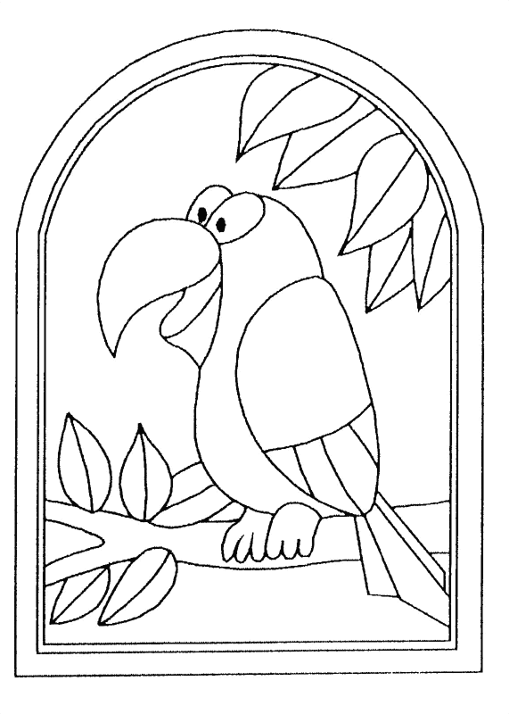 着色页: 鹦鹉 (动物) #16067 - 免费可打印着色页