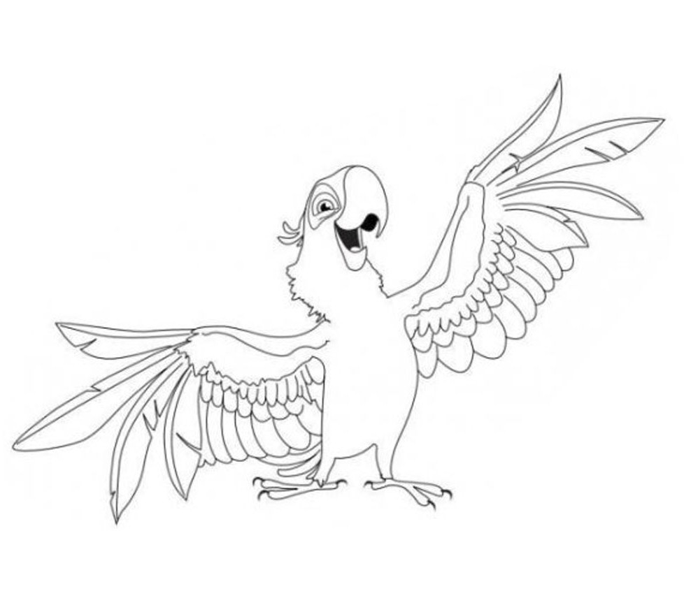 着色页: 鹦鹉 (动物) #16119 - 免费可打印着色页