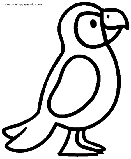 着色页: 鹦鹉 (动物) #16162 - 免费可打印着色页