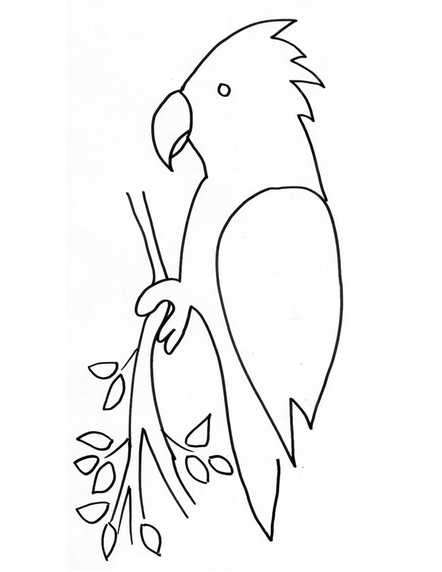 着色页: 鹦鹉 (动物) #16168 - 免费可打印着色页