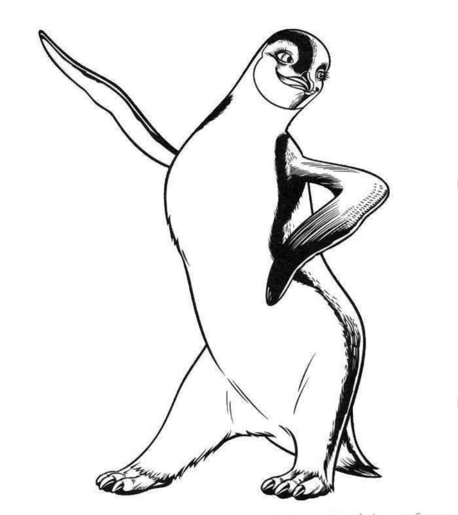 着色页: 企鹅 (动物) #16948 - 免费可打印着色页