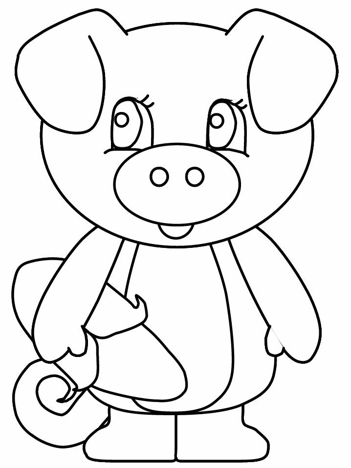 着色页: 猪 (动物) #3628 - 免费可打印着色页