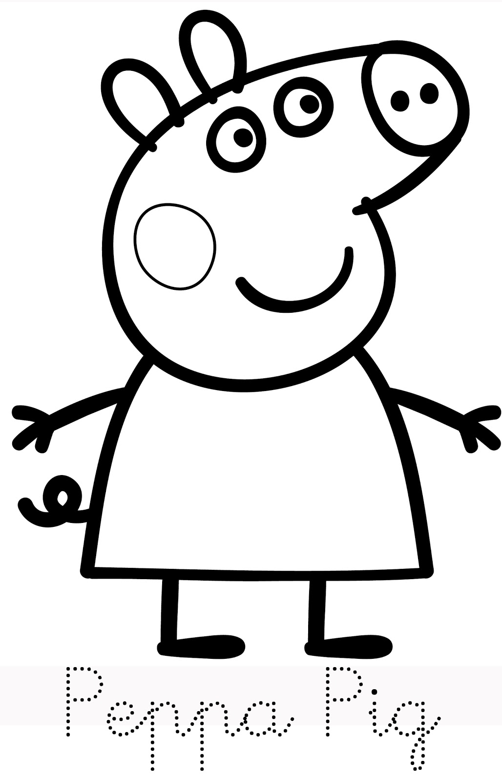 着色页: 猪 (动物) #3724 - 免费可打印着色页