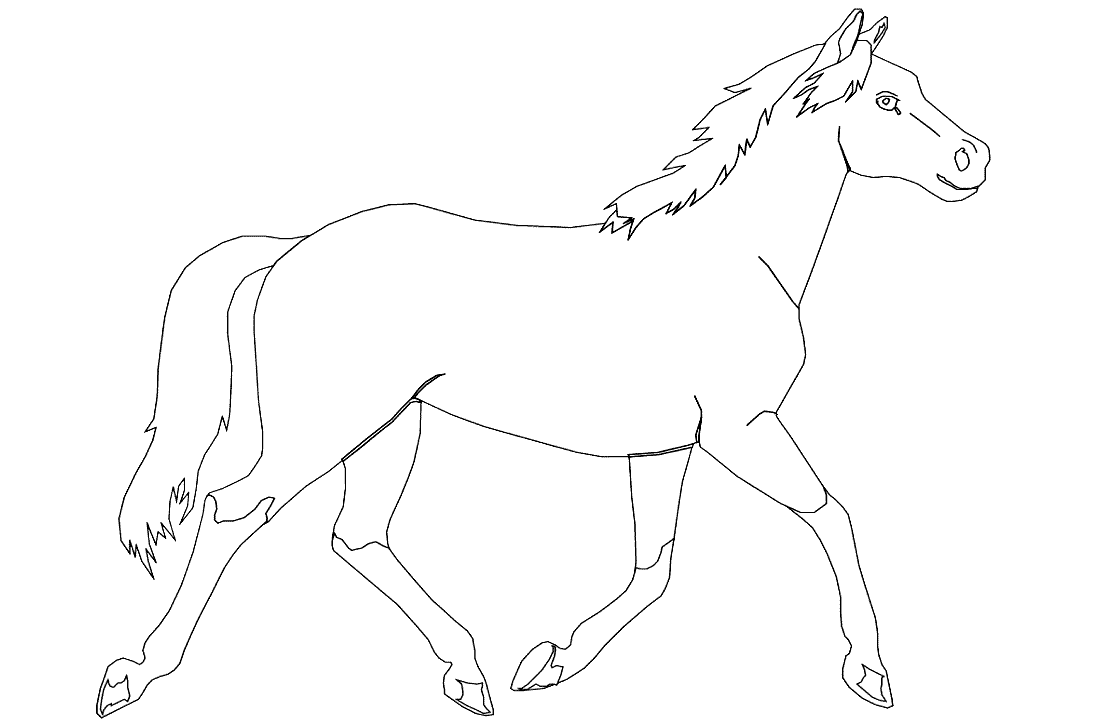 着色页: 小马 (动物) #17906 - 免费可打印着色页