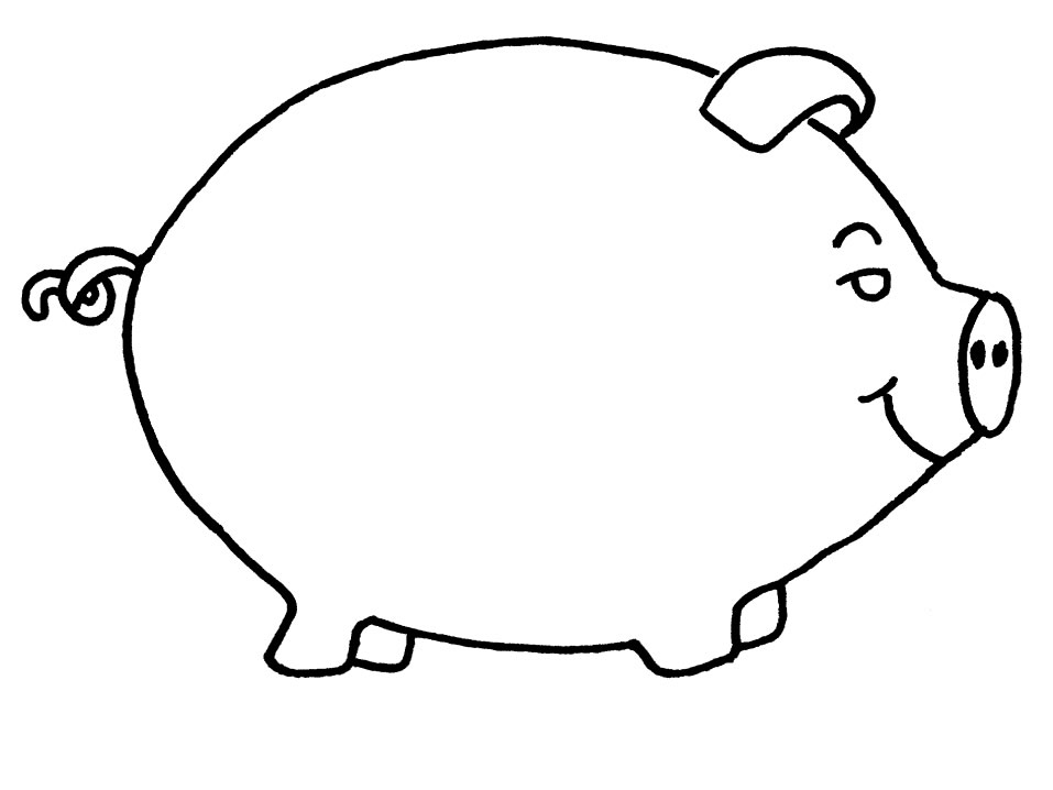 着色页: 猪肉 (动物) #17654 - 免费可打印着色页