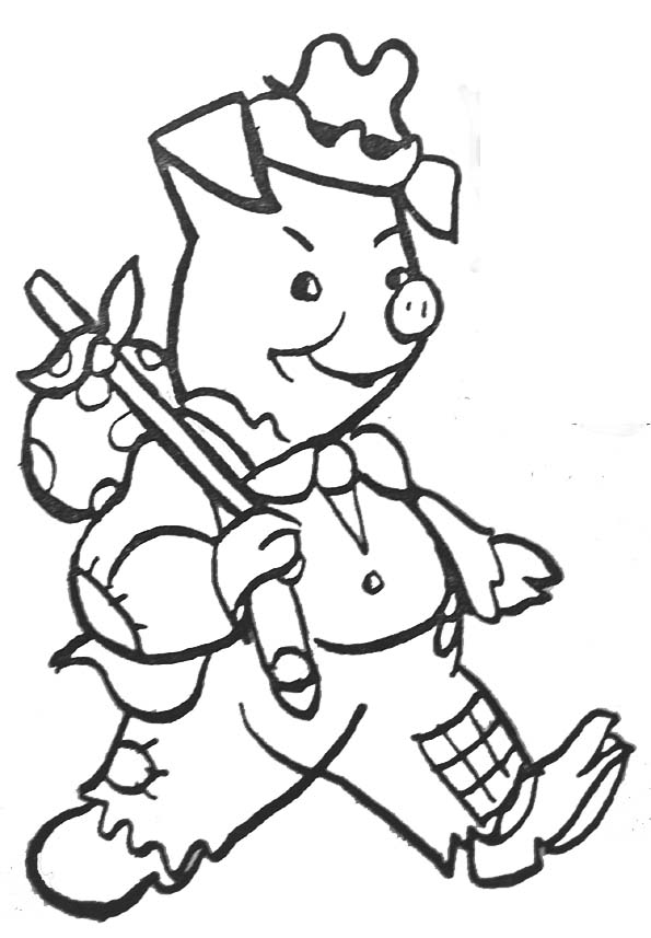 着色页: 猪肉 (动物) #17723 - 免费可打印着色页