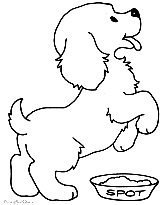 着色页: 小狗 (动物) #2890 - 免费可打印着色页