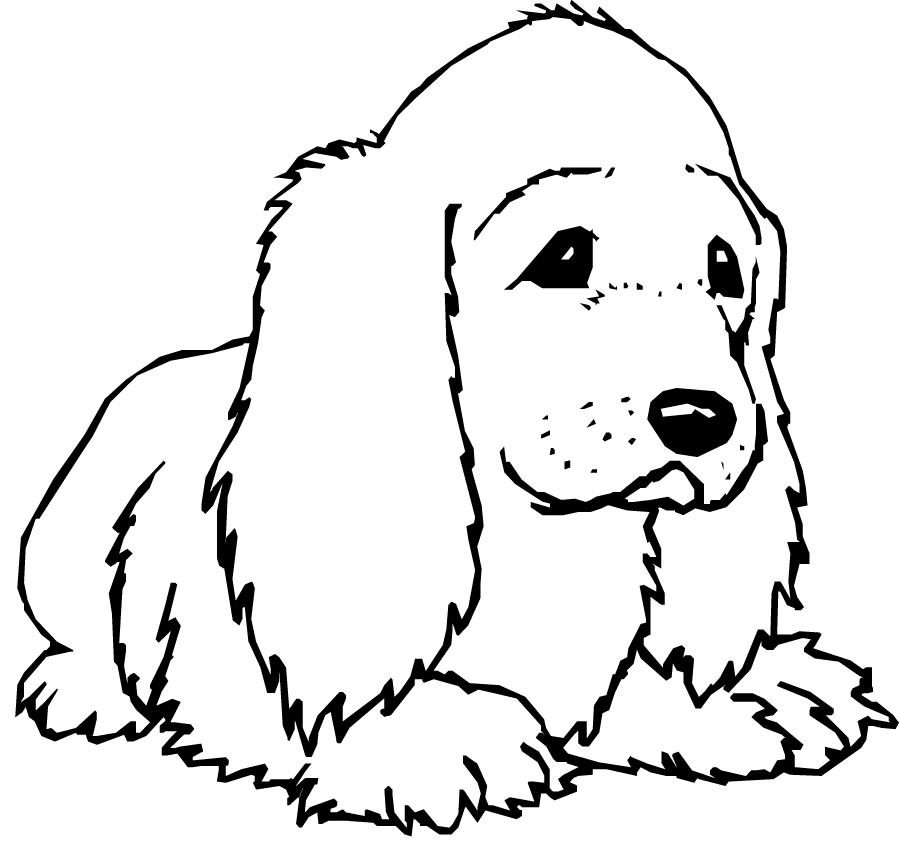 着色页: 小狗 (动物) #2898 - 免费可打印着色页