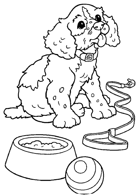 着色页: 小狗 (动物) #2902 - 免费可打印着色页