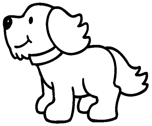 着色页: 小狗 (动物) #2903 - 免费可打印着色页