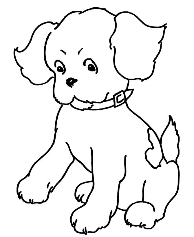 着色页: 小狗 (动物) #2915 - 免费可打印着色页