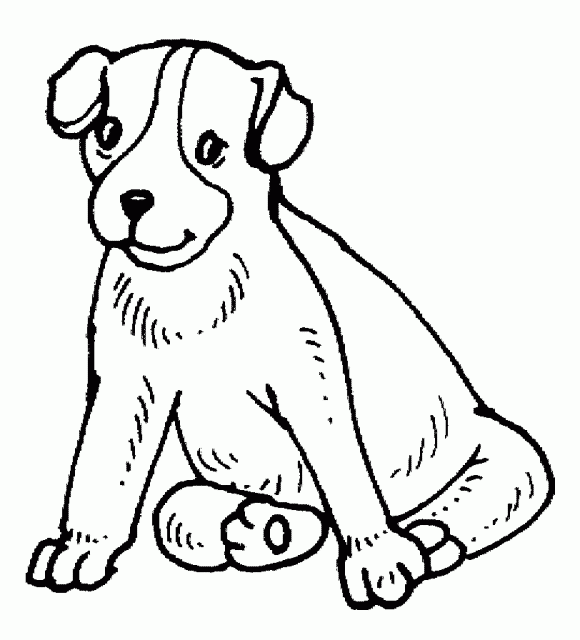 着色页: 小狗 (动物) #2938 - 免费可打印着色页