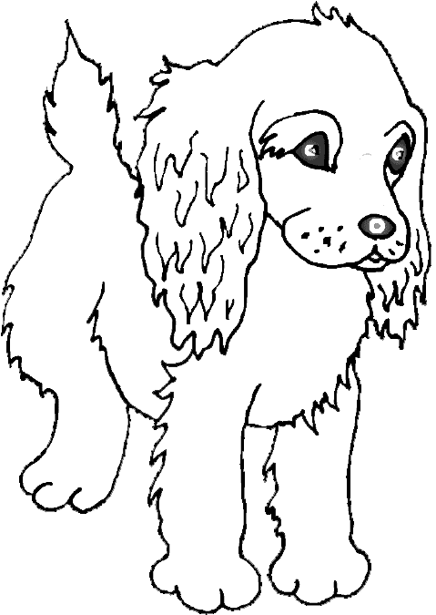 着色页: 小狗 (动物) #2944 - 免费可打印着色页