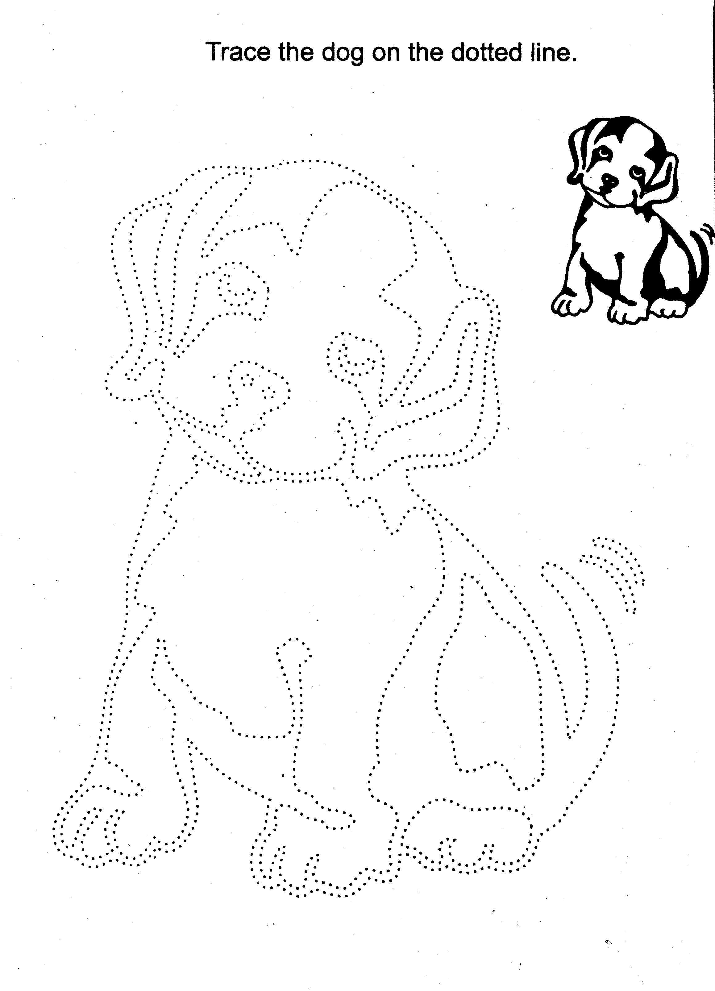 着色页: 小狗 (动物) #3058 - 免费可打印着色页