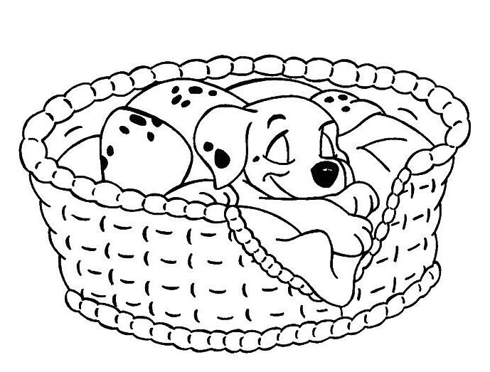 着色页: 小狗 (动物) #3081 - 免费可打印着色页