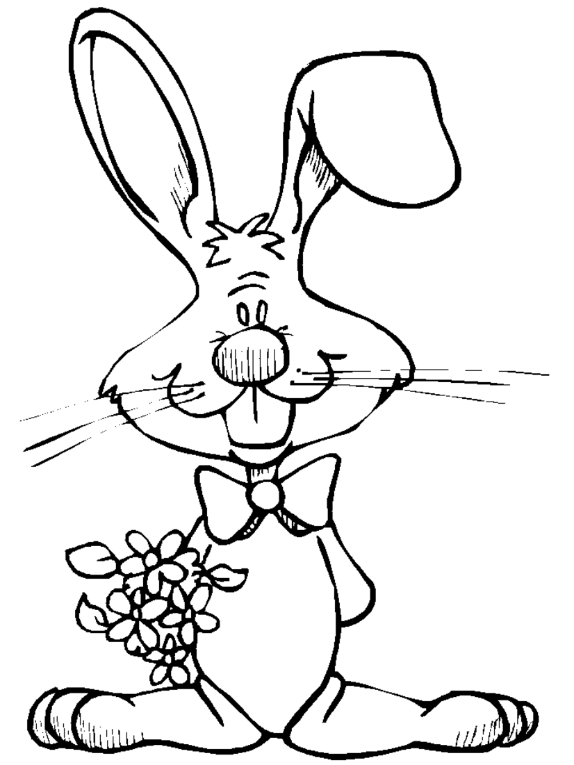 着色页: 兔子 (动物) #9502 - 免费可打印着色页