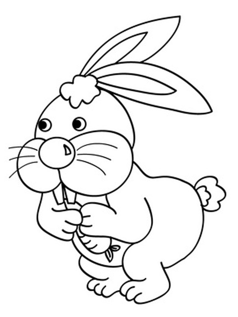 着色页: 兔子 (动物) #9511 - 免费可打印着色页
