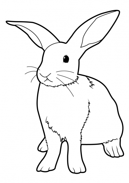 着色页: 兔子 (动物) #9520 - 免费可打印着色页