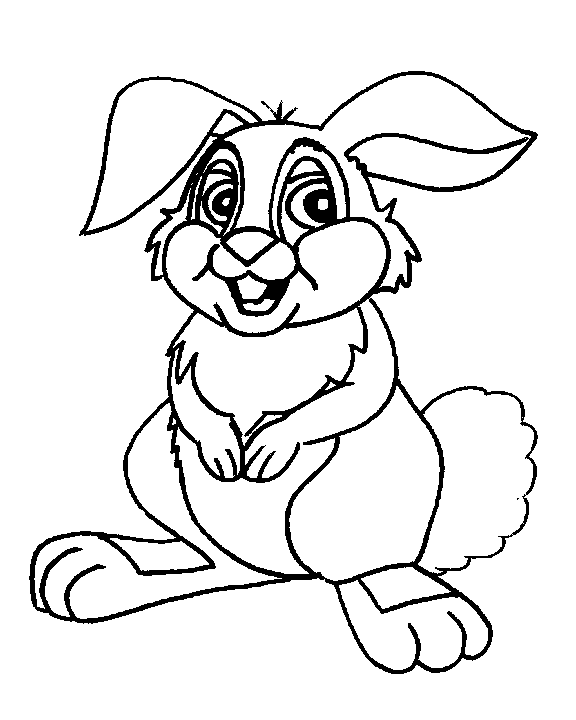 着色页: 兔子 (动物) #9525 - 免费可打印着色页