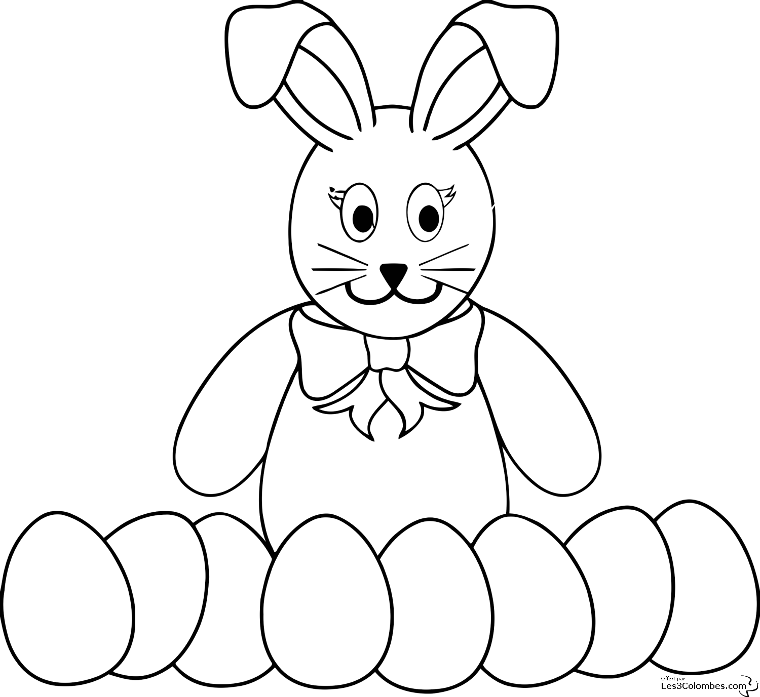 着色页: 兔子 (动物) #9527 - 免费可打印着色页