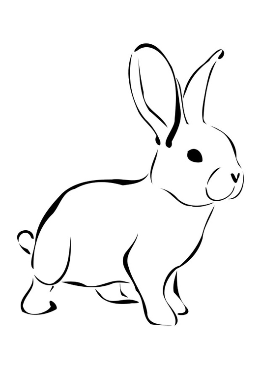 着色页: 兔子 (动物) #9528 - 免费可打印着色页