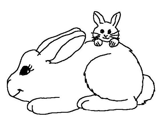 着色页: 兔子 (动物) #9532 - 免费可打印着色页
