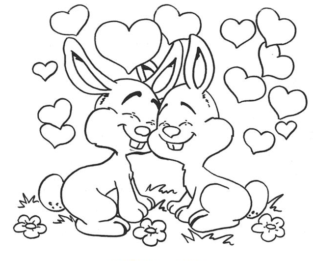 着色页: 兔子 (动物) #9551 - 免费可打印着色页