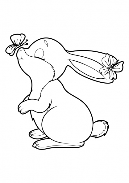 着色页: 兔子 (动物) #9565 - 免费可打印着色页