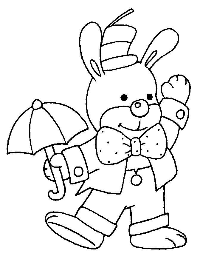 着色页: 兔子 (动物) #9579 - 免费可打印着色页