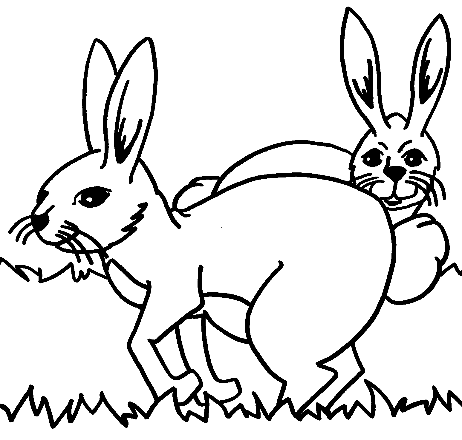 着色页: 兔子 (动物) #9580 - 免费可打印着色页