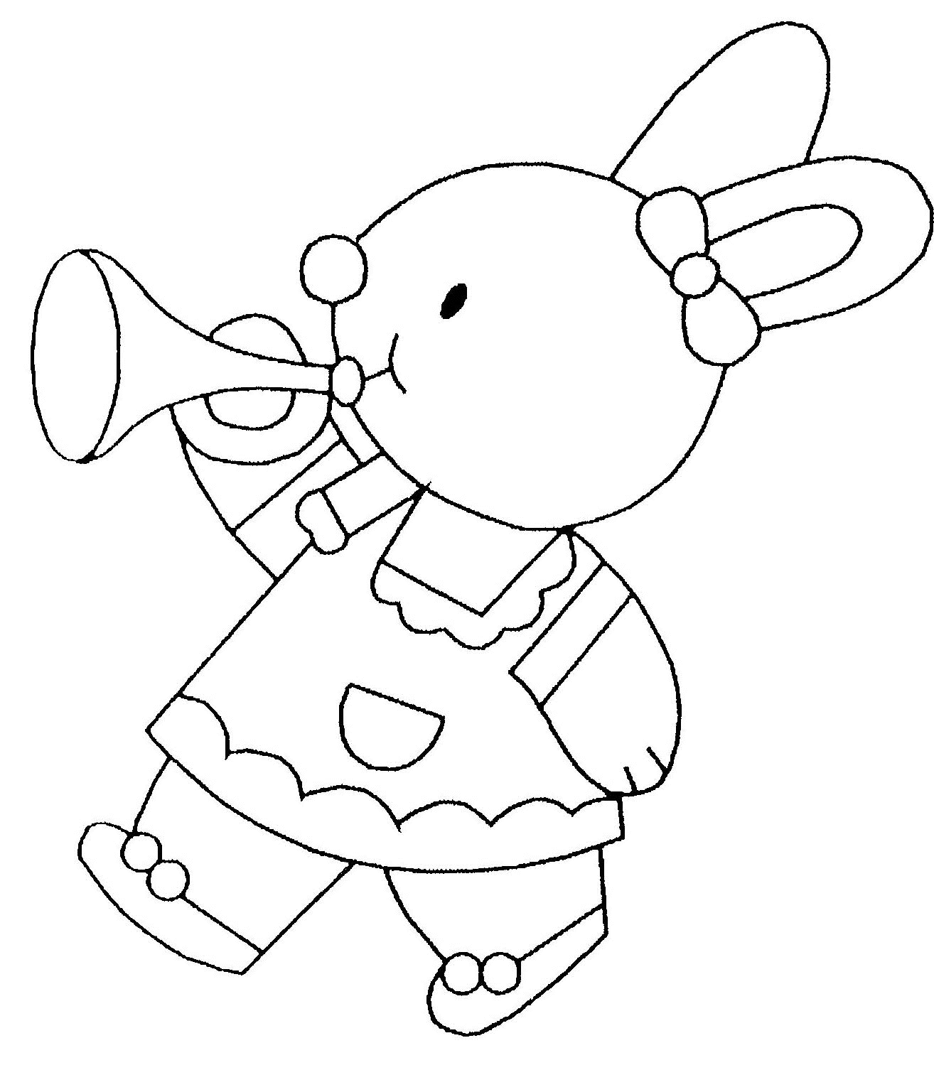 着色页: 兔子 (动物) #9594 - 免费可打印着色页