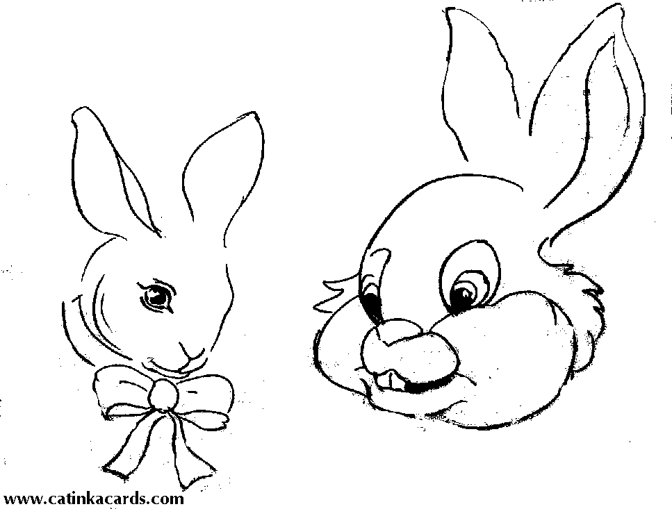 着色页: 兔子 (动物) #9595 - 免费可打印着色页