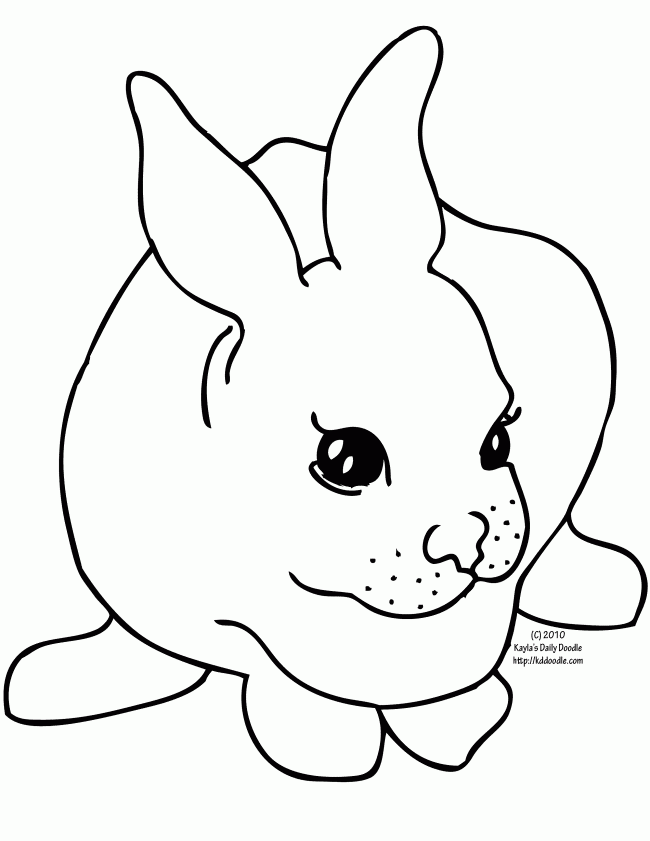 着色页: 兔子 (动物) #9603 - 免费可打印着色页