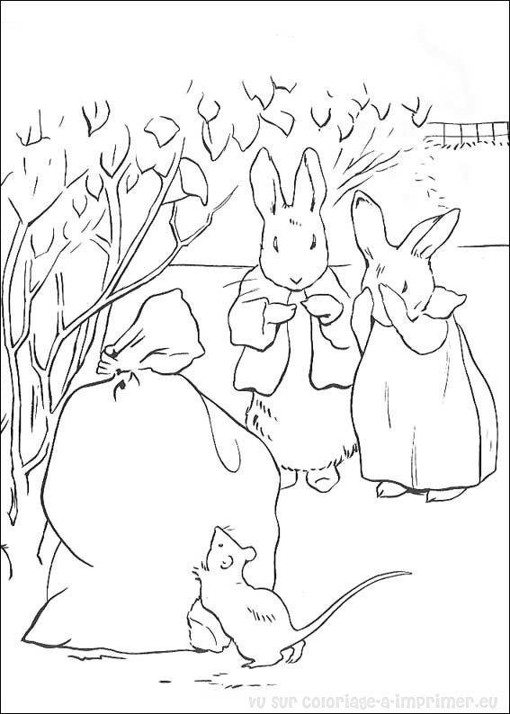 着色页: 兔子 (动物) #9605 - 免费可打印着色页