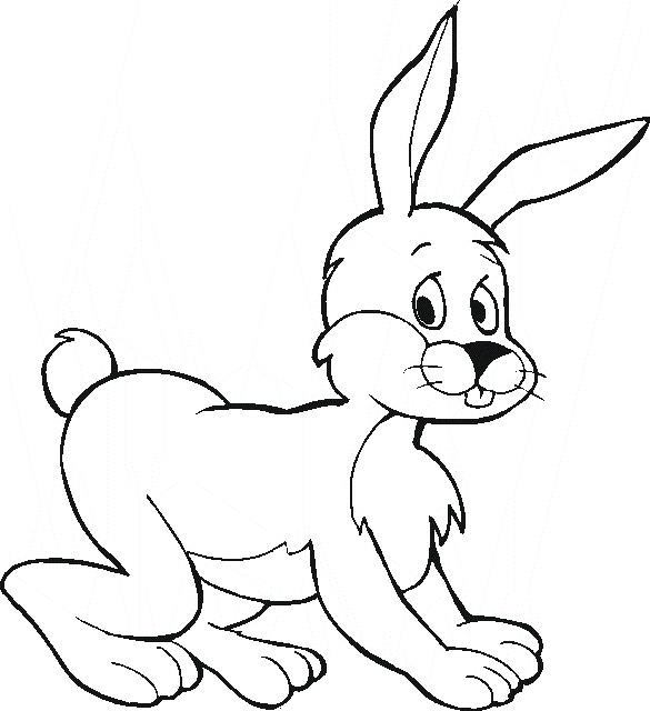 着色页: 兔子 (动物) #9615 - 免费可打印着色页