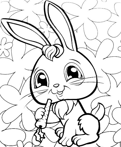 着色页: 兔子 (动物) #9618 - 免费可打印着色页