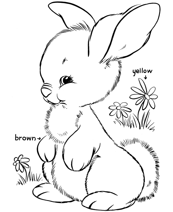 着色页: 兔子 (动物) #9621 - 免费可打印着色页