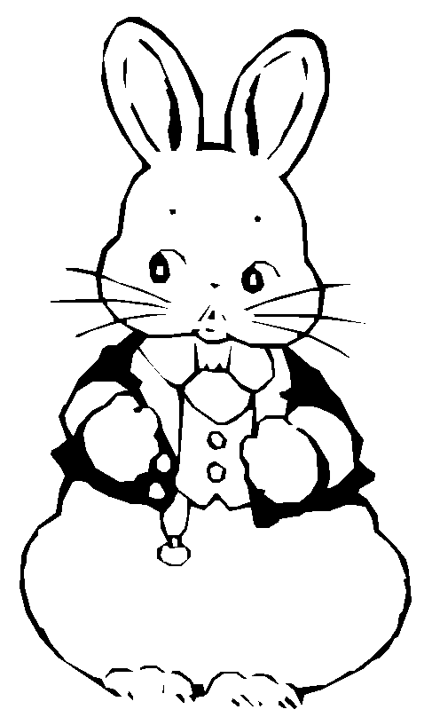 着色页: 兔子 (动物) #9627 - 免费可打印着色页