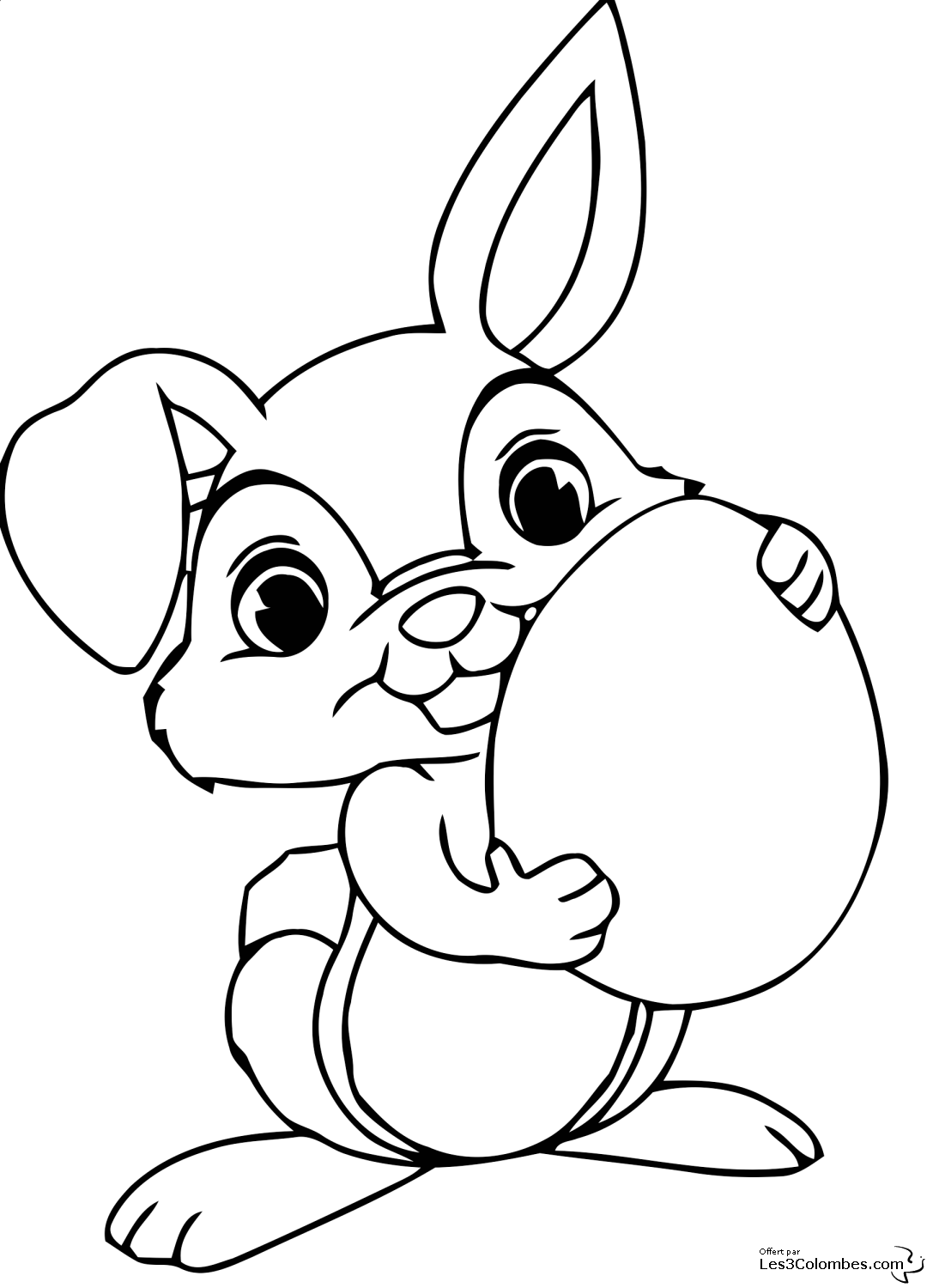 着色页: 兔子 (动物) #9647 - 免费可打印着色页