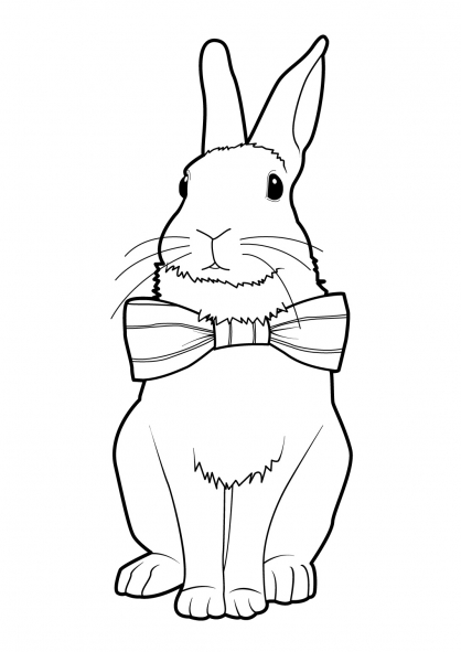 着色页: 兔子 (动物) #9651 - 免费可打印着色页