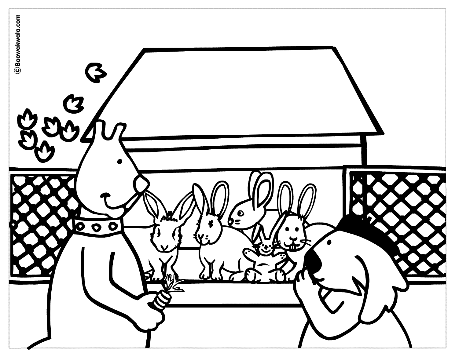 着色页: 兔子 (动物) #9655 - 免费可打印着色页