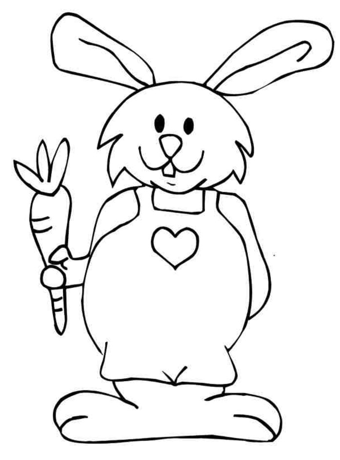 着色页: 兔子 (动物) #9660 - 免费可打印着色页