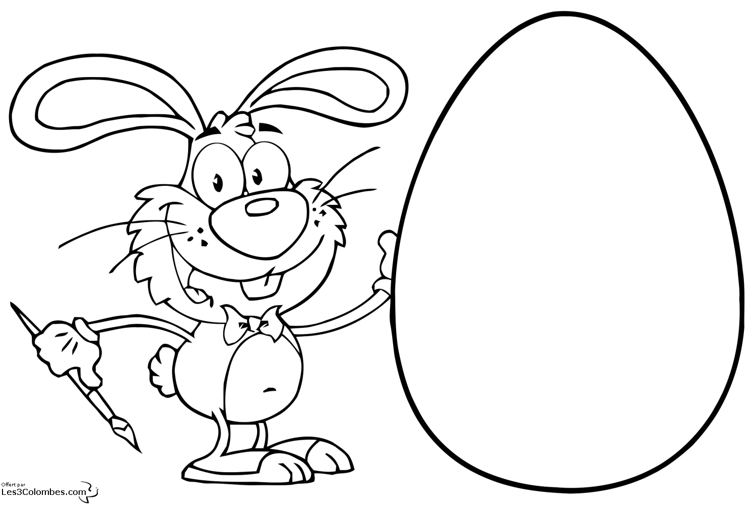着色页: 兔子 (动物) #9670 - 免费可打印着色页