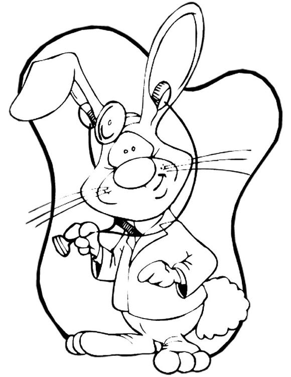 着色页: 兔子 (动物) #9671 - 免费可打印着色页