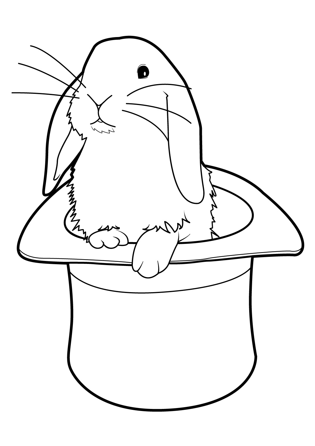着色页: 兔子 (动物) #9685 - 免费可打印着色页