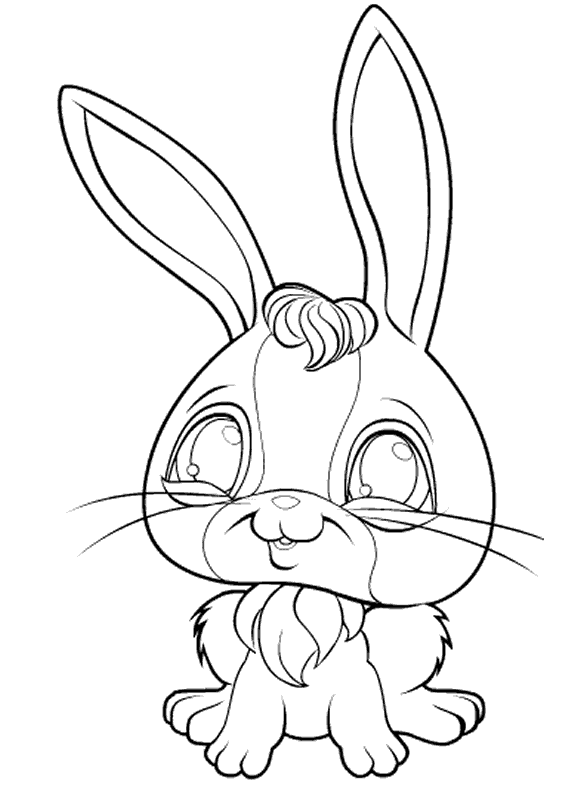 着色页: 兔子 (动物) #9693 - 免费可打印着色页