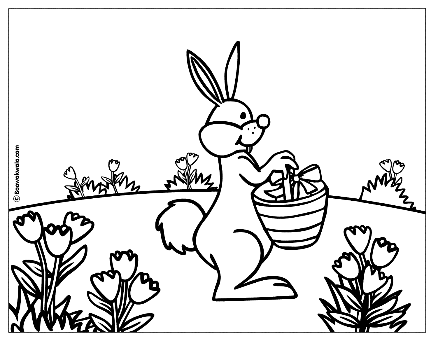 着色页: 兔子 (动物) #9696 - 免费可打印着色页